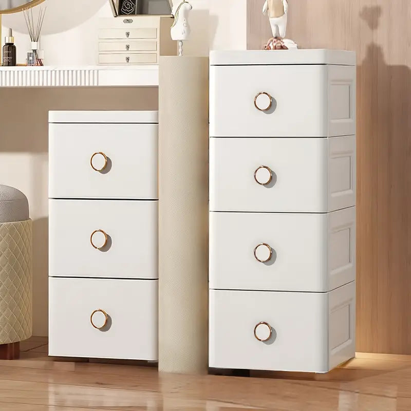 Soleva™ | Armoire de Salle de Bain Profonde avec Tiroirs & Roulettes, Colonne Gain de Place