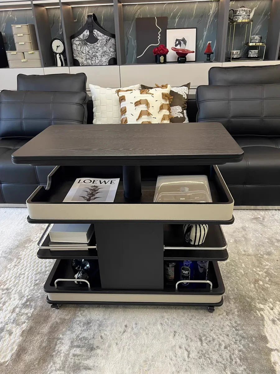 Altera™ | Table Basse Relevable à Hauteur Réglable, Table d’Appoint Gain de Place pour Petits Espaces