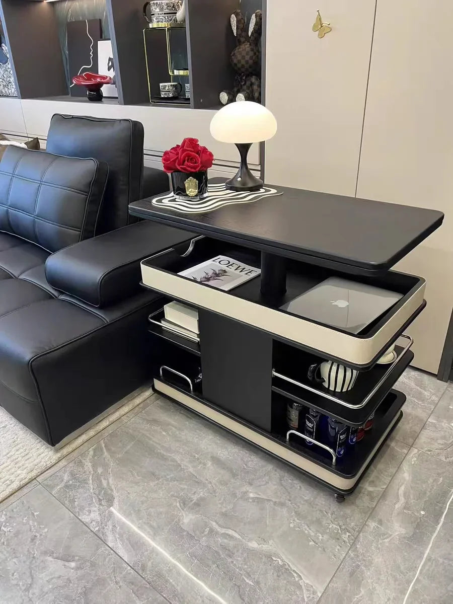 Altera™ | Table Basse Relevable à Hauteur Réglable, Table d’Appoint Gain de Place pour Petits Espaces